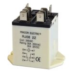   TRACON RJ08-110AC Nagyteljesítményű relé 110V AC / 2×CO (30A, 230V AC / 28V DC)