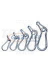 TRACON RKARA10 Karabiner, rugós, acél d=10mm, 2100N, 10 db/csomag