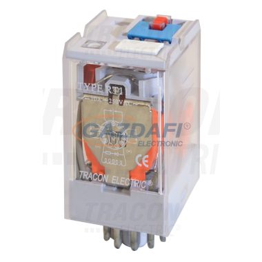 TRACON RT11-12DC Ipari teljesítmény relé 12V DC / 3×CO (10A, 230V AC / 28V DC)