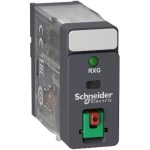   SCHNEIDER RXG12B7 Zelio RXG Interfész relé, 1CO, 10A, 24VAC, tesztgomb, LED