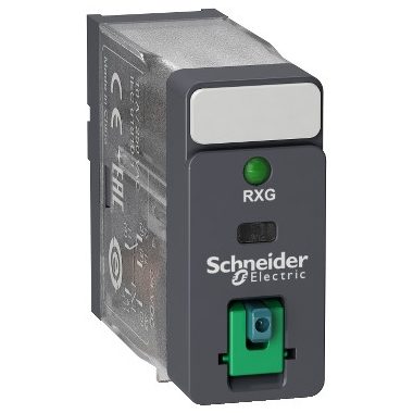 SCHNEIDER RXG12FD Zelio RXG Interfész relé, 1CO, 10A, 110VDC, tesztgomb, LED