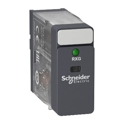   SCHNEIDER RXG13JD Zelio RXG Interfész relé, 1CO, 10A, 12VDC, LED