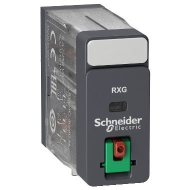 SCHNEIDER RXG21B7 Zelio RXG Interfész relé, 2CO, 5A, 24VAC, tesztgomb