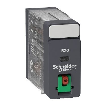   SCHNEIDER RXG21P7 Zelio RXG Interfész relé, 2CO, 5A, 230VAC, tesztgomb