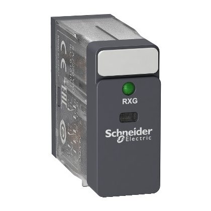   SCHNEIDER RXG23BD Zelio RXG Interfész relé, 2CO, 5A, 24VDC, LED