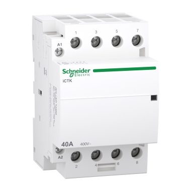 SCHNEIDER A9C40440 ACTI9 iCTK kontaktor, 40A, 4NO, 400VAC