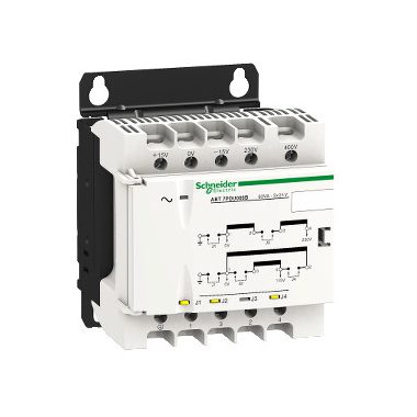 SCHNEIDER ABT7PDU004B Modicon ABT7 dupla tekercselésű transzformátor, 1f-2f, 230-400/2x24 VAC, 24VA