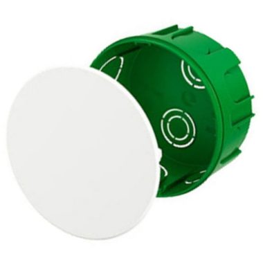 SCHNEIDER IMT35120 BIP Round junction box with lid, for brick wall, 70x40 mm, IP30, green