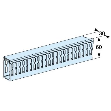 SCHNEIDER LVS04257 4 db vízsz. vezetékcs.+ tartók, hossz=450 mm