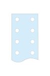 SCHNEIDER LVS04525 Lyukasztott függőleges lapos sín, 50x10mm