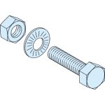 SCHNEIDER LVS04782 20 db csavar sínekhez, M8x20mm