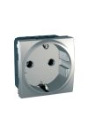 SCHNEIDER MGU3.036.30 Unica 2P + F socket, screw connection, without mounting frame, 16A, aluminum