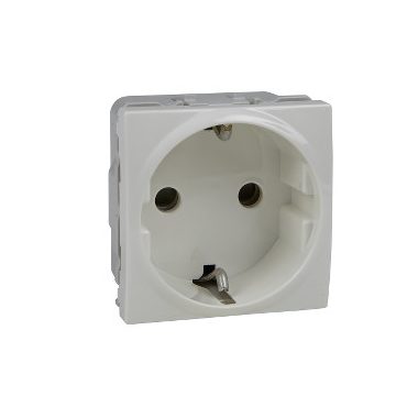 SCHNEIDER MGU3.037.25 Unica 2P + F socket with child protection, screw connection, without mounting frame, 16A, cream