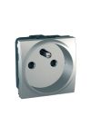 SCHNEIDER MGU3.039.30 Unica 2P + F double pin socket with child protection, screw connection, without mounting frame, 16A, aluminum