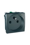 SCHNEIDER MGU3.059.12 Unica 2P + F double pin socket with child protection, spring-loaded connection, without mounting frame, 16A, graphite