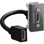   SCHNEIDER MGU3.430.12 Unica HDMI csatlakozó, rögzítőkeret nélkül, 1 modulos, grafit