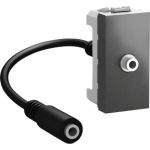   SCHNEIDER MGU3.433.12 Unica Audio Jack 3,5mm anya csatlakozó, rögzítőkeret nélkül, 1 modulos, grafit