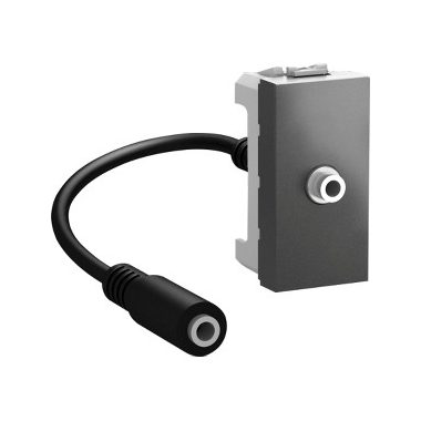 SCHNEIDER MGU3.433.12 Unica Audio Jack 3,5mm anya csatlakozó, rögzítőkeret nélkül, 1 modulos, grafit