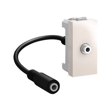 SCHNEIDER MGU3.433.25 Unica Audio Jack 3,5mm anya csatlakozó, rögzítőkeret nélkül, 1 modulos, krém