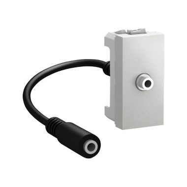 SCHNEIDER MGU3.433.30 Unica Audio Jack 3,5mm anya csatlakozó, rögzítőkeret nélkül, 1 modulos, alumínium