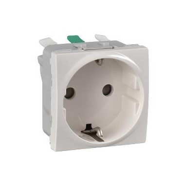 SCHNEIDER MGU3.057.25 UNICA 2P + F socket with child protection, spring-loaded connection, without mounting frame, 16A, cream