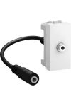 SCHNEIDER MGU3.433.18 UNICA Audio Jack 3,5mm anya csatlakozó, rögzítőkeret nélkül, 1 modulos, fehér