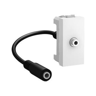 SCHNEIDER MGU3.433.18 UNICA Audio Jack 3,5mm anya csatlakozó, rögzítőkeret nélkül, 1 modulos, fehér