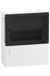 SCHNEIDER MIP12108S RESI9 MP Distributor, smoky transparent door, recessed, 1x8 module, PEN rail, complete, white