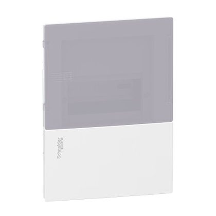   Tablou electric incastrat SCHNEIDER MIP22106T MINI PRAGMA ușă transparentă-alba, modul 1x6, șină PEN, completă, albă