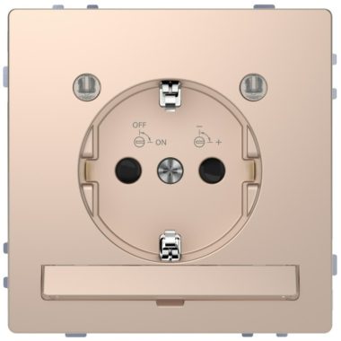 SCHNEIDER MTN2304-6051 MERTEN 2P + F socket with child protection, LED lighting, spring-cage connection, 16 A, D-Life, champagne