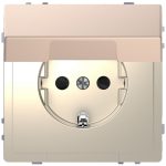   SCHNEIDER MTN2310-6051 MERTEN 2P + F socket with child protection, flap, spring-loaded connection, 16 A, D-Life, champagne
