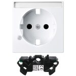   SCHNEIDER MTN2333-0325 MERTEN SM cover, for 2P + F sockets GYV, with indicator light, labelable, active white