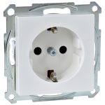   SCHNEIDER MTN2400-0319 MERTEN 2P + F socket with child protection, screw connection, 16A, System-M, polar white