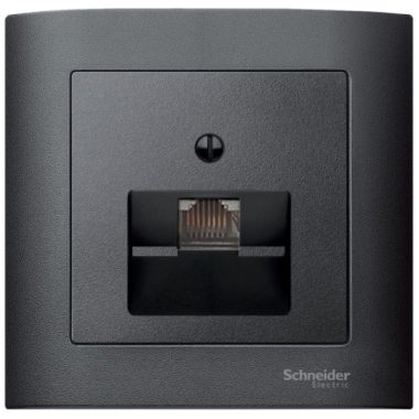 SCHNEIDER MTN298314 MERTEN Cover, for 1xRJ45 socket, angled, System-M, anthracite