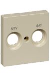 SCHNEIDER MTN299844 MERTEN TV/R-SAT fedlap, 2 kimenettel, System-M, krém