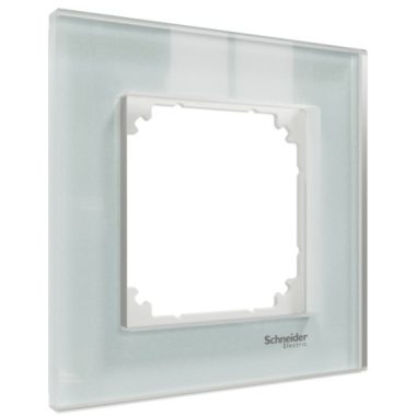 SCHNEIDER MTN4010-3220 MERTEN M-Elegance single frame, crystal white (glass)