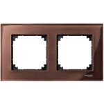   SCHNEIDER MTN4020-3215 MERTEN M-Elegance double frame, mahogany brown