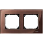   SCHNEIDER MTN4020-3215 MERTEN M-Elegance double frame, mahogany brown