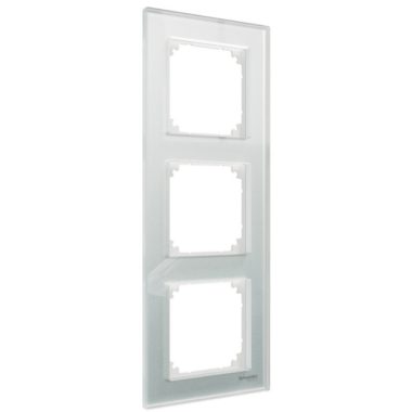 SCHNEIDER MTN4030-3220 MERTEN M-Elegance triple frame, crystal white (glass)