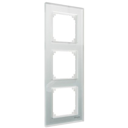   SCHNEIDER MTN4030-3220 MERTEN M-Elegance triple frame, crystal white (glass)