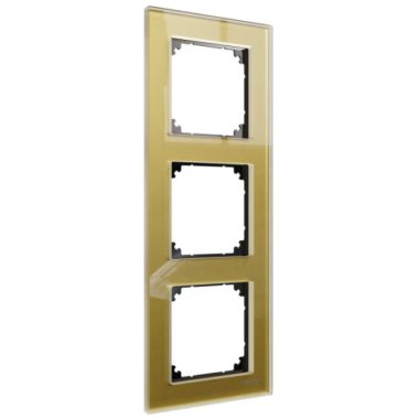 SCHNEIDER MTN4030-3241 MERTEN M-Elegance triple frame, gold (glass)