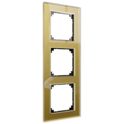   SCHNEIDER MTN4030-3241 MERTEN M-Elegance triple frame, gold (glass)