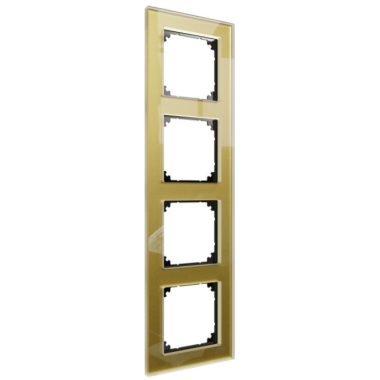 SCHNEIDER MTN4040-3241 MERTEN M-Elegance four frame, gold (glass)