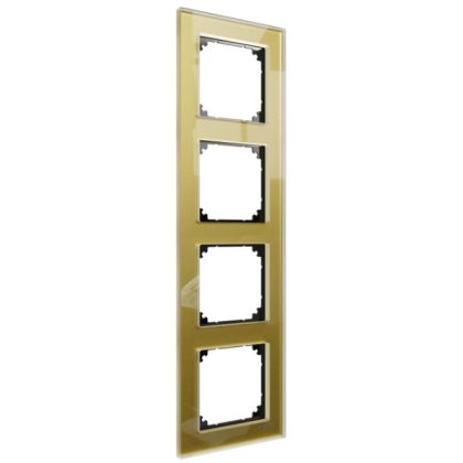   SCHNEIDER MTN4040-3241 MERTEN M-Elegance four frame, gold (glass)