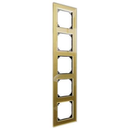   SCHNEIDER MTN4050-3241 MERTEN M-Elegance five frame, gold (glass)