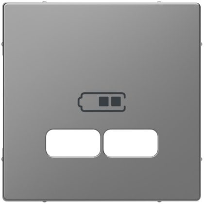   SCHNEIDER MTN4367-6036 MERTEN USB töltő burkolat, D-Life, acél
