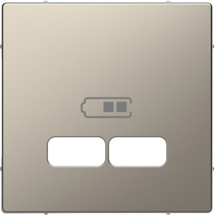   SCHNEIDER MTN4367-6050 MERTEN USB charger cover, D-Life, nickel metal