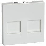   SCHNEIDER MTN4562-0319 MERTEN Cover plate for 2xRJ45 modular inserts, System-M, polar white