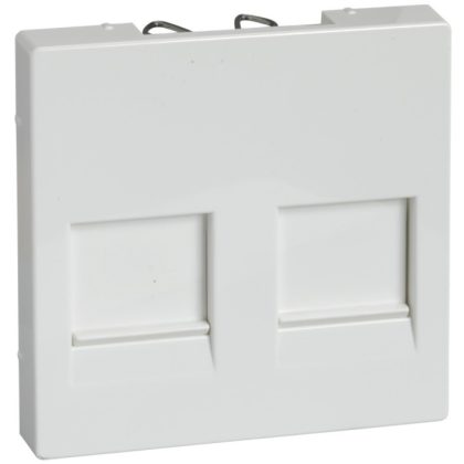   SCHNEIDER MTN4562-0319 MERTEN Cover plate for 2xRJ45 modular inserts, System-M, polar white