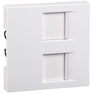 SCHNEIDER MTN4562-0325 MERTEN Cover for 2xRJ45 modular inserts, System-M, active white, antibacterial